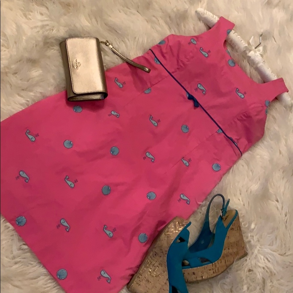 Lilly Pulitzer Whales & Shells - Pink & Navy Dress